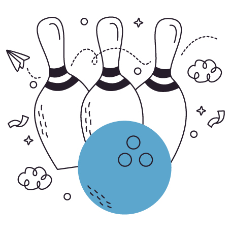Ilustración de bolos
